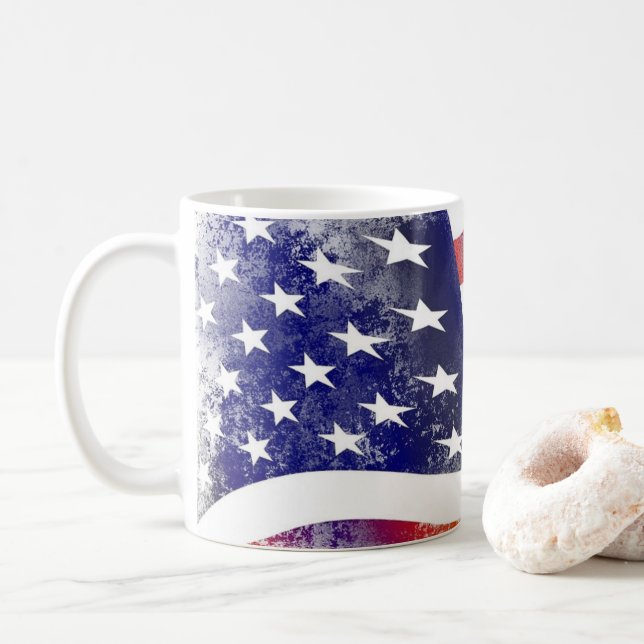 Mug Ancien drapeau vintage (Avec donut)