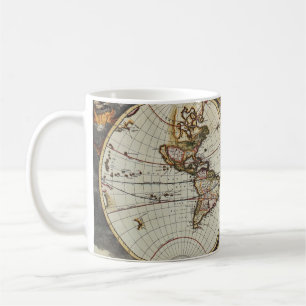 Mug Ancienne carte des hémisphères du monde. Créé par 