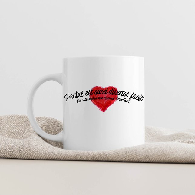 Mug Ancient Latin Inspirational Quote Artistic Heart (Créateur téléchargé)