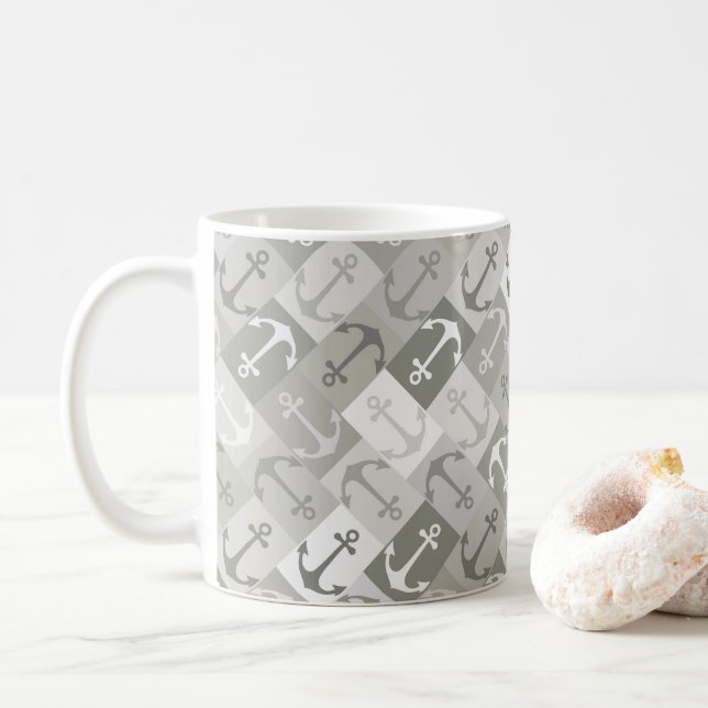 Mug ancre chevron mono (Avec donut)