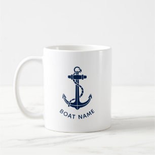 Mug Ancre de bateau nautique voyage sur la plage perso