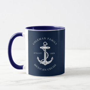 Mug Ancre de bateau personnalisée Famille Maison de pl