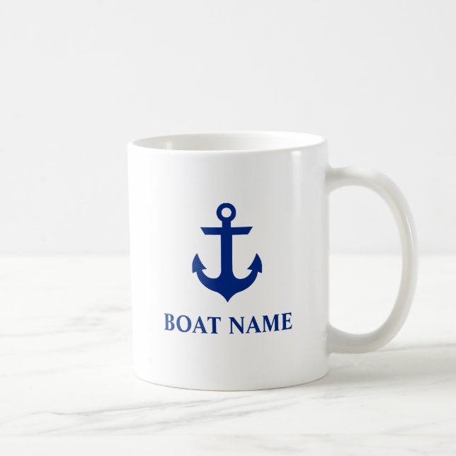 Mug Ancre Nautical Boat Name (Droite)