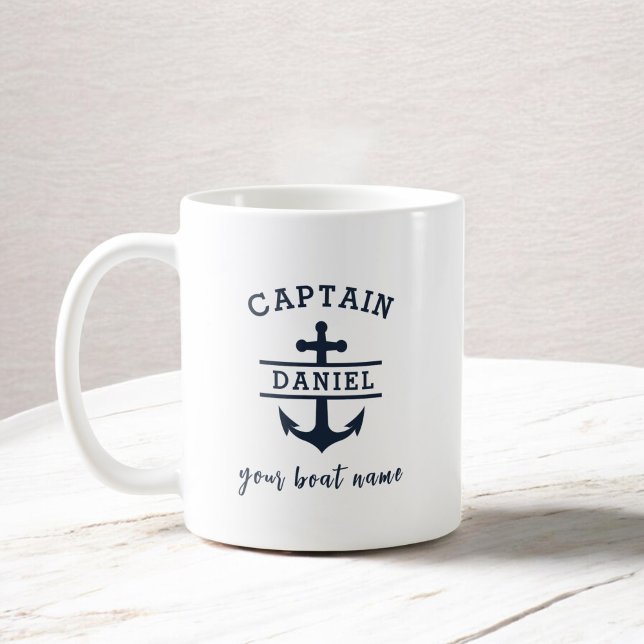 Mug Ancre nautique du capitaine sur mesure (Créateur téléchargé)