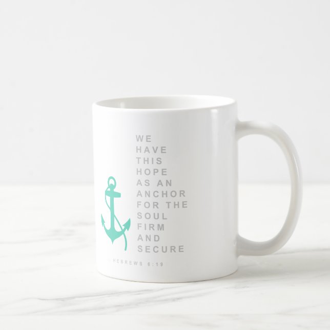 Mug Ancre pour l'âme (6h19 d'Hébreux) (Droite)