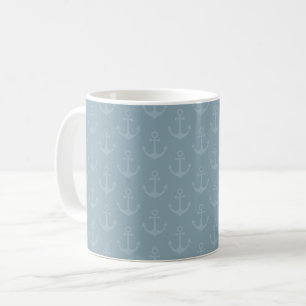 Mug Ancres Tonales sur Gris Clair Azur