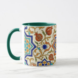 Mug Andalusian Pomegranate & Blue Star Geometric Tile 