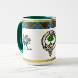 Mug Anderson Clan Badge Tartan & Motto