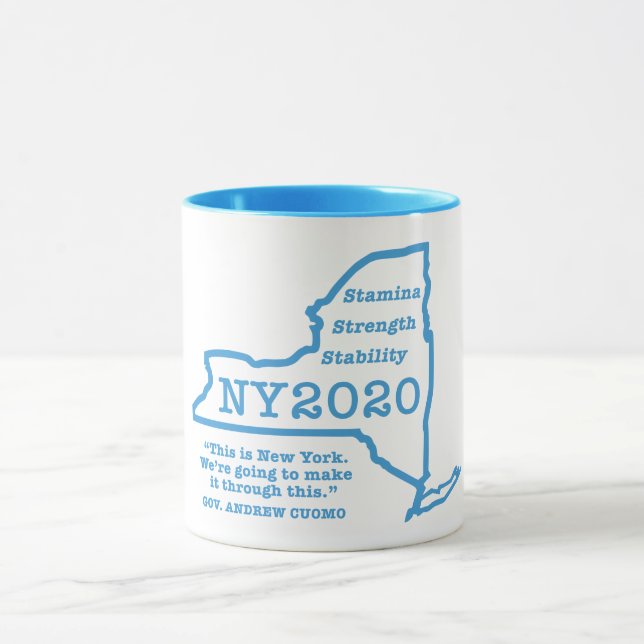 Mug Andrew Cuomo sur NY : Stamina, force, stabilité (Centre)