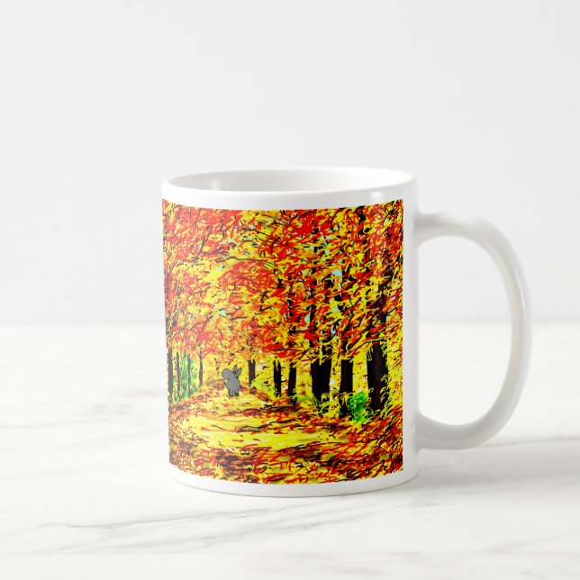 Mug âne dans le feuille d'automne (Droite)