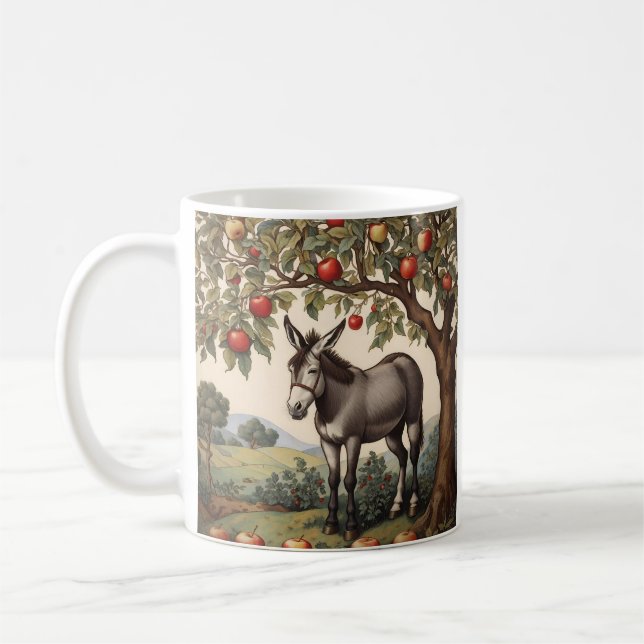 Mug Âne vintage Sous Un Pommier (Gauche)