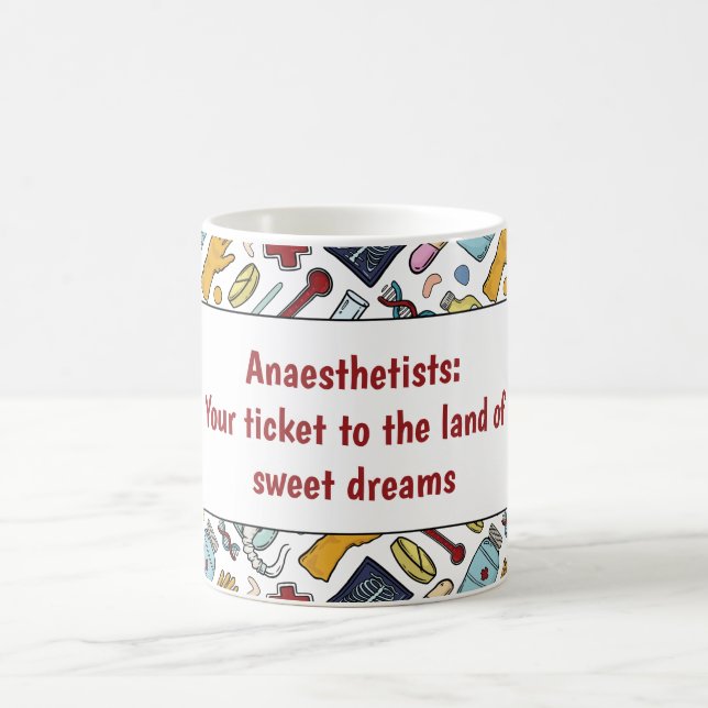 Mug Anesthésiste médecine pun docteur cadeau motif (Centre)
