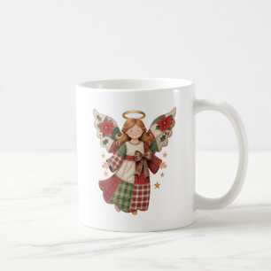 Mug Ange de Noël avec des étoiles dorées