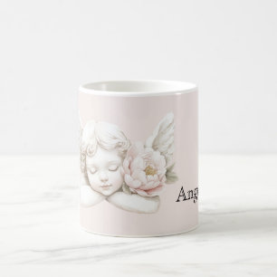 Mug Ange Fleur Rose Pâle