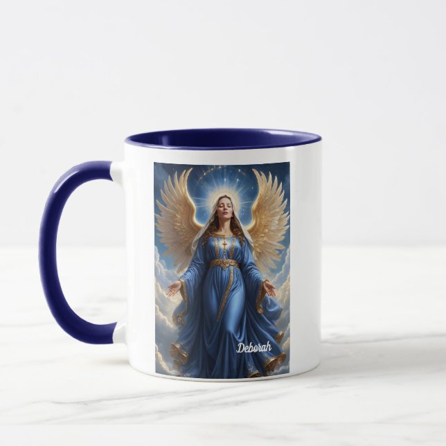 Mug Ange Gardien Céleste Avec Aiguille Bleue (Gauche)
