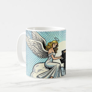 Mug Ange musical au piano