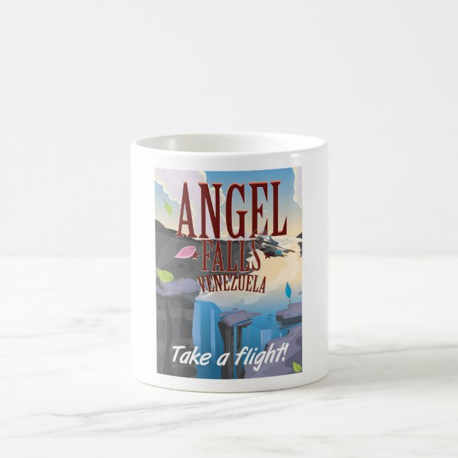Mug Angel Falls Venezuela Affiche de voyage (Centre)