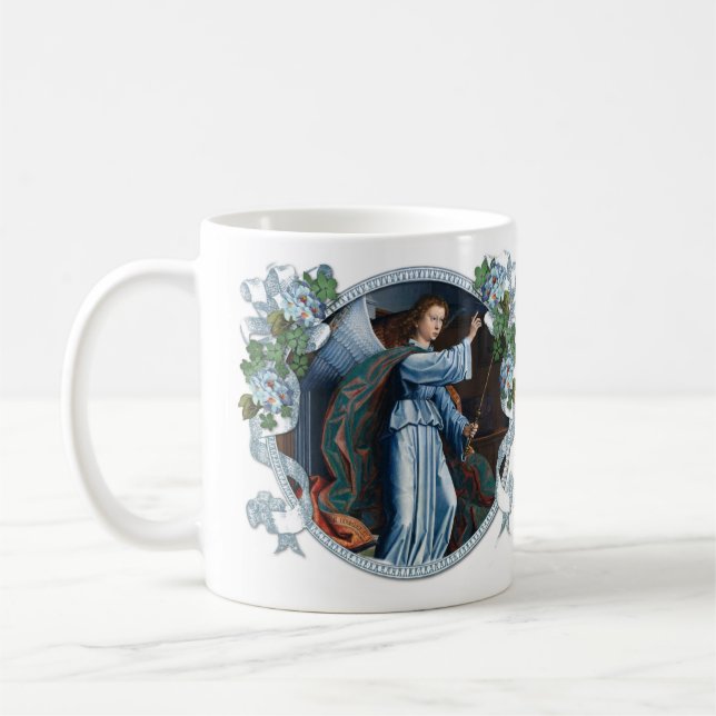 Mug Angel Gabriel Vierge Marie Annonciation Florale (Gauche)