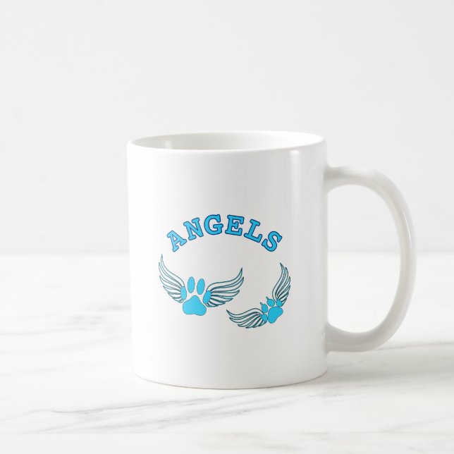 Mug Angel Pis Animaux En Bleu (Droite)