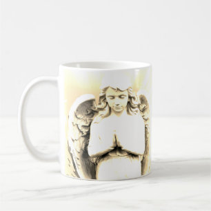 Mug Angel priant Ailes célestes Lumière dorée