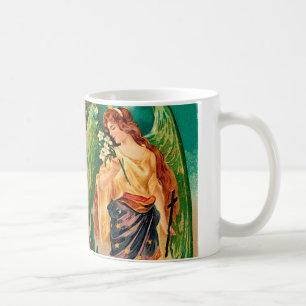 Mug Angel tenant une branche florale
