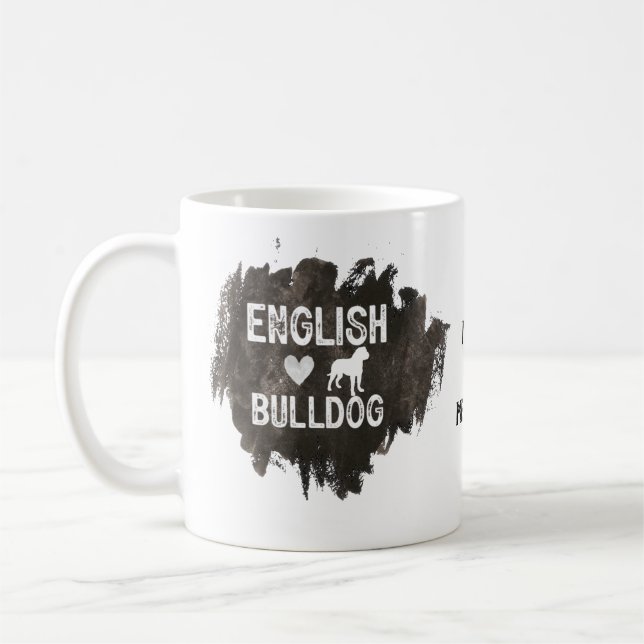 Mug Anglais Bulldog Dad Amoureux des chiens Fête des p (Gauche)