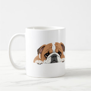 Mug Anglais Bulldog Peeking mignonne adorable animal d