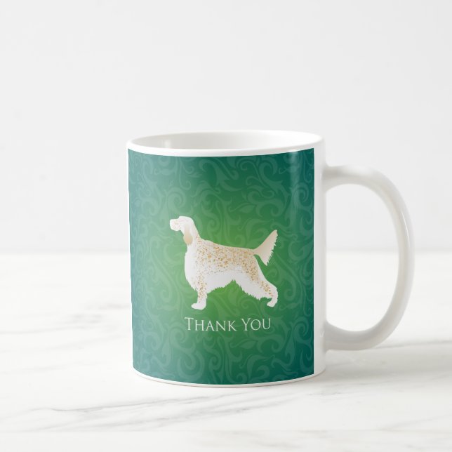 Mug Anglais Setter Merci Silhouette (Droite)
