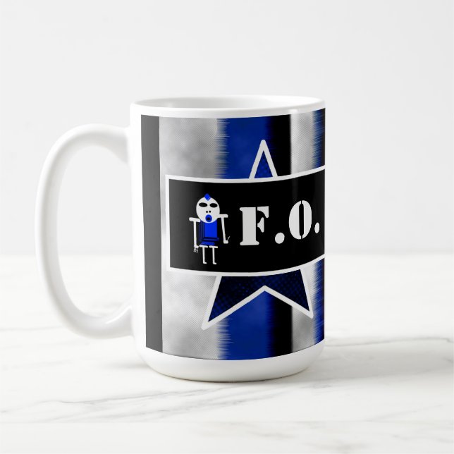 Mug Angry Alien Blue [ SKULLien ] by J.H.T. (Gauche)