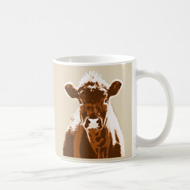 Mug Animal de ferme à la vache Brown (Droite)