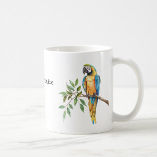 Mug Animal de safari oiseau bleu jaune perroquet