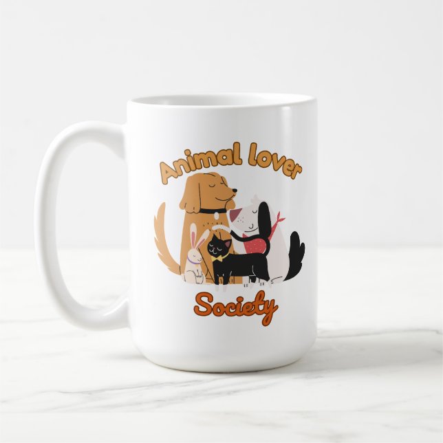 Mug Animal Lover Society for Pet lover  (Gauche)