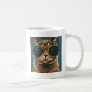 Mug Animal pimpant   Kitty dans des lunettes de soleil