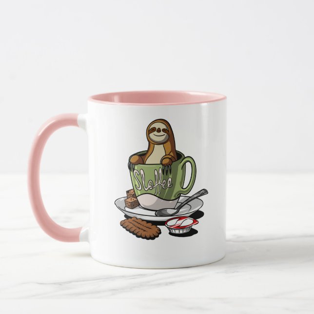 Mug Animal Sloffee d'amant de Sloffee de café de (Gauche)