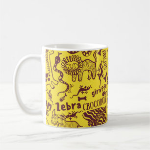 Mug Animaux africains : Motif culturel sans peau.
