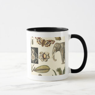 Mug Animaux assortis peints sur l'arrière - plan crème