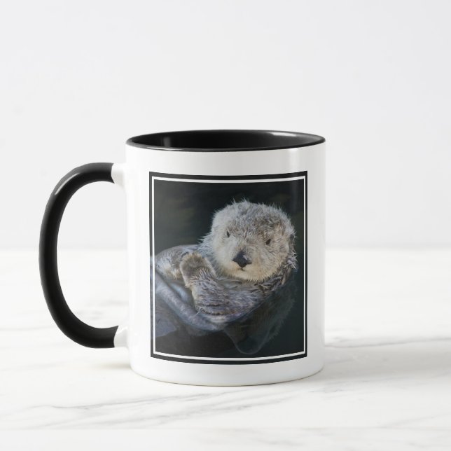 Mug Animaux de bébés cutest | Flottant de Loutres de m (Gauche)