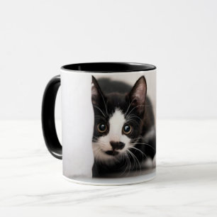 Mug Animaux de bébés cutest   Kitten noir et blanc