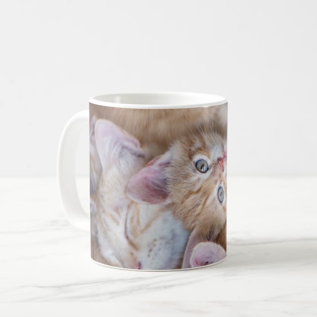 Mug Animaux de bébés cutest | Orange Kitten Pile (Devant gauche)