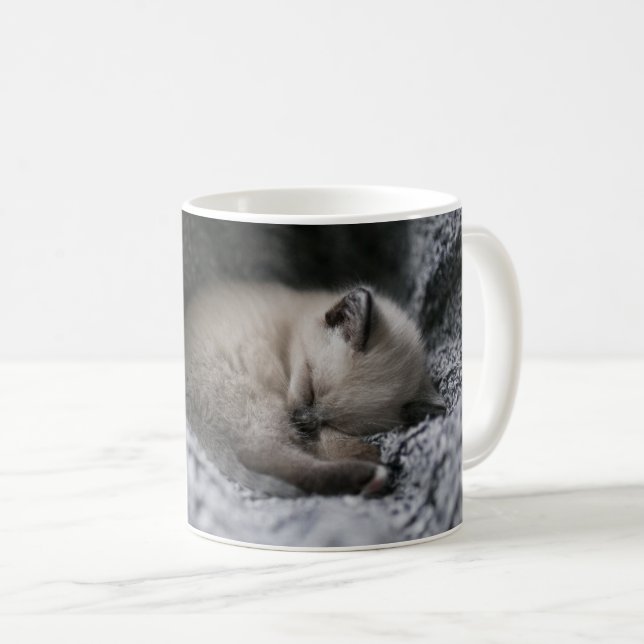 Mug Animaux de bébés cutest | Tiny Kitten Dormir (Devant droit)