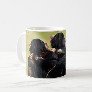 Mug Animaux de bébés cutest Trois chimpanzés en trai