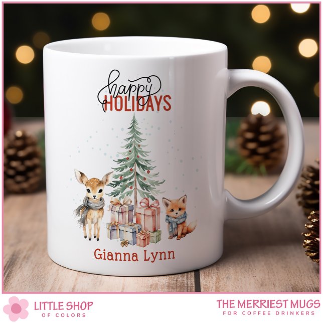 Mug Animaux de bois customisés Noël (Créateur téléchargé)