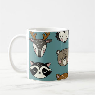 Mug Animaux de bois mignons Motif Vintage