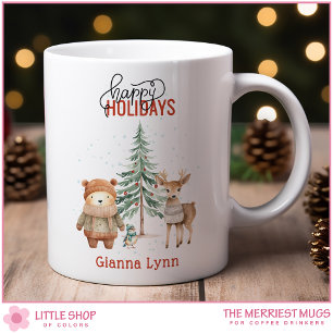 Mug Animaux de bois personnalisés Noël