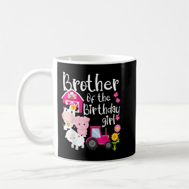 Mug Animaux De Ferme Frère De Fille Anniversaire Ba (Gauche)