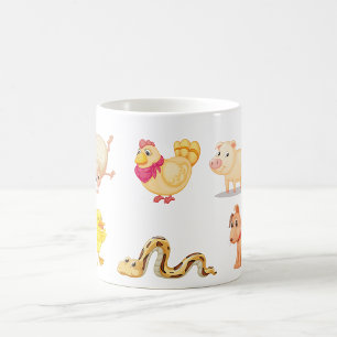 Mug Animaux de ferme mignons et animaux de compagnie