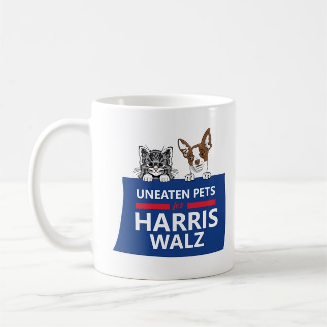 Mug Animaux domestiques non consommés pour Harris Walz (Gauche)