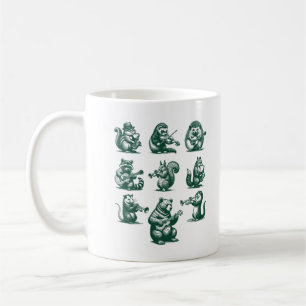 Mug Animaux forestiers Jouer Instruments Musique Amour