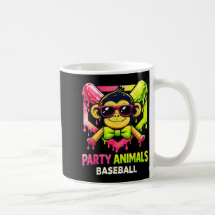 Mug Animaux Garçon Singe Drôle de Baseball avec Lunett