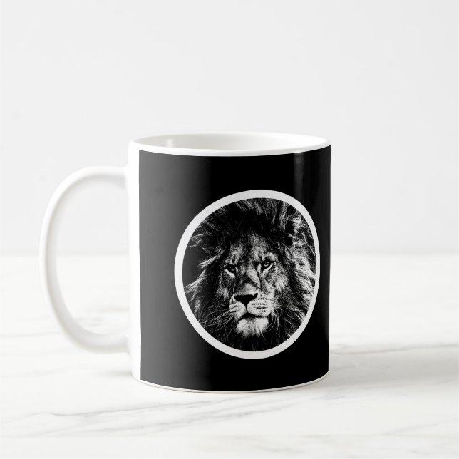 Mug Animaux Pop Art Modèle Lion Face Au Roi (Gauche)